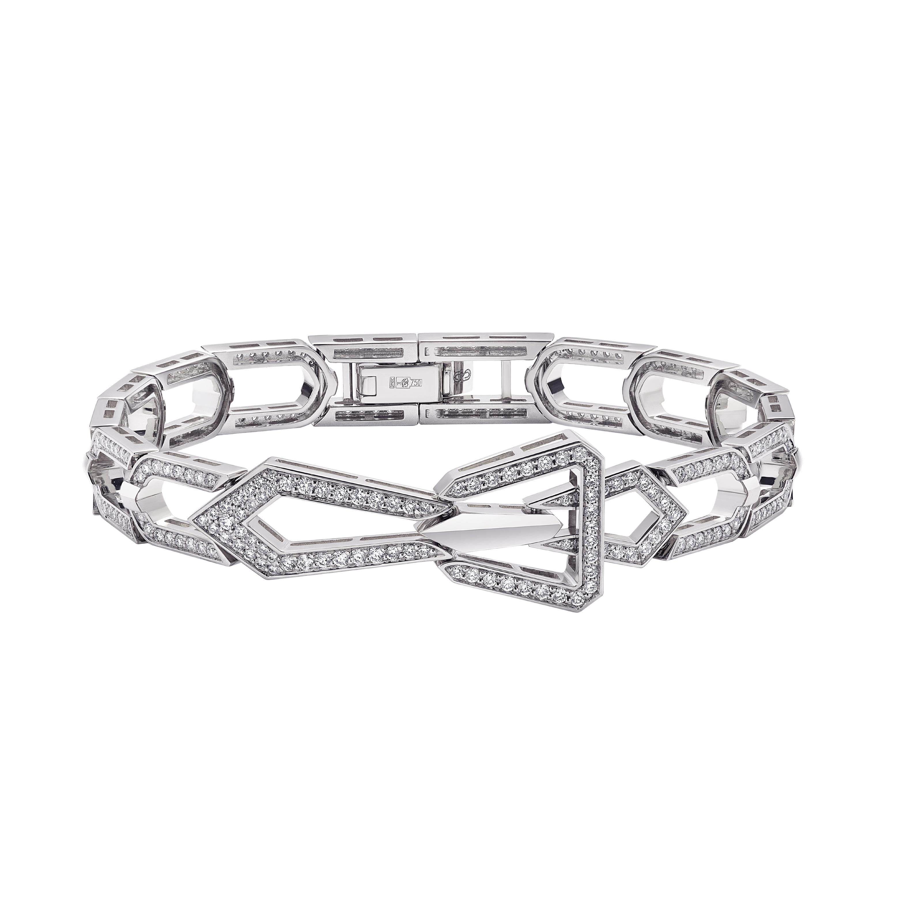 "ROCKET" DIAMOND BRACELET / 1.297 CTW
 18K White Gold