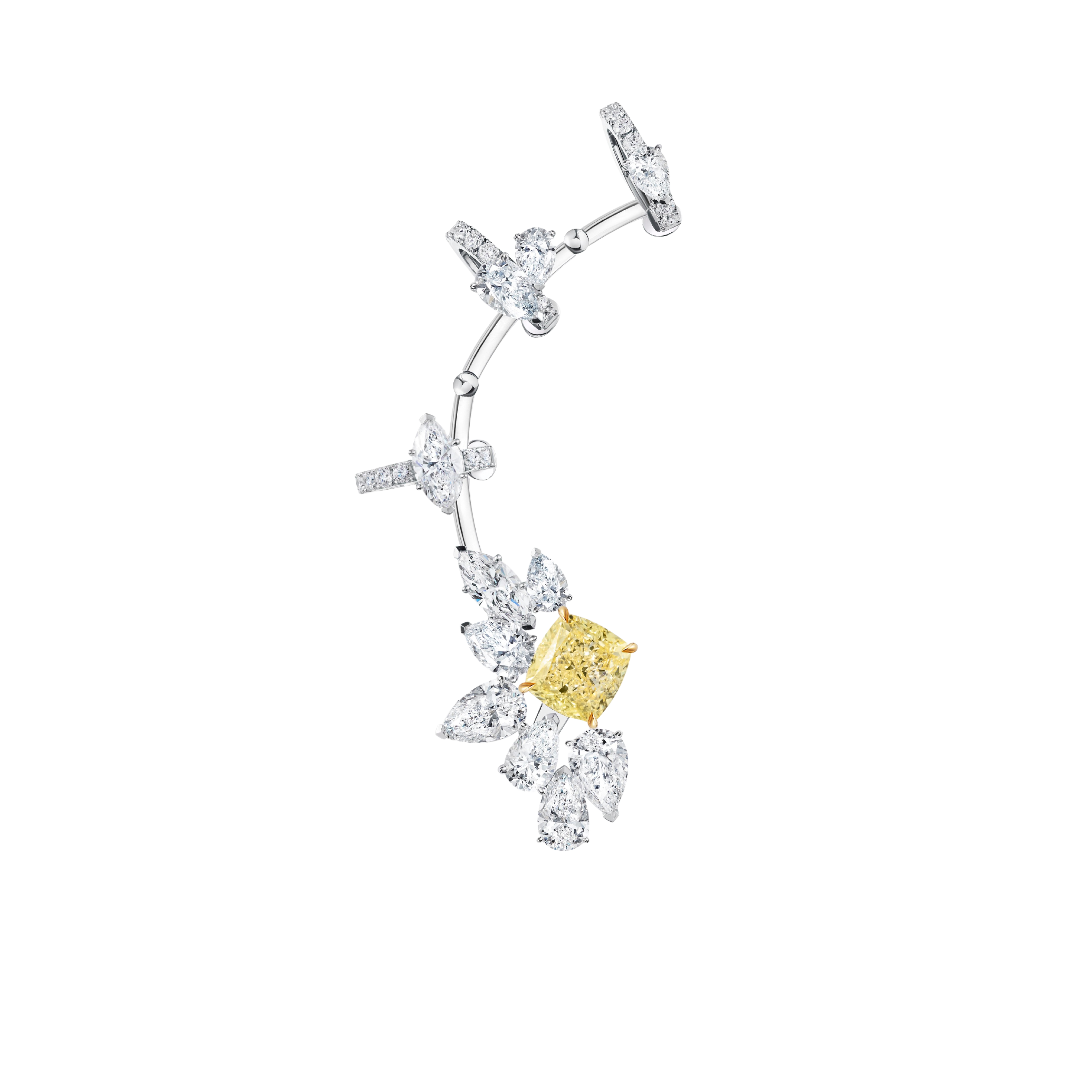 "GOLDEN DREAM" YELLOW DIAMOND EAR CUFF / 8.195CTW
18k White Gold
