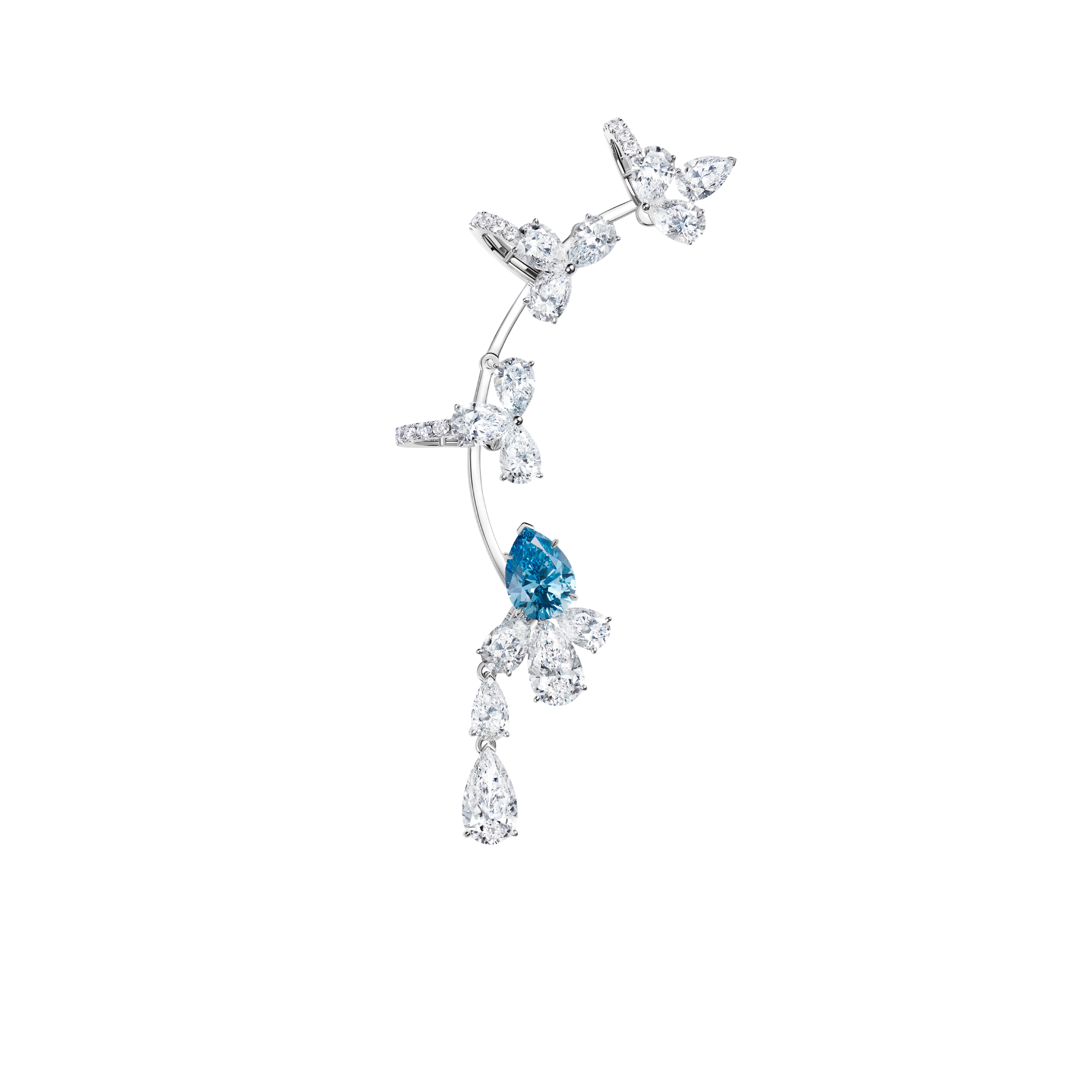 "SUPERNOVA DREAM" BLUE DIAMOND EARCUFF / 9.73 CTW
18k White Gold
