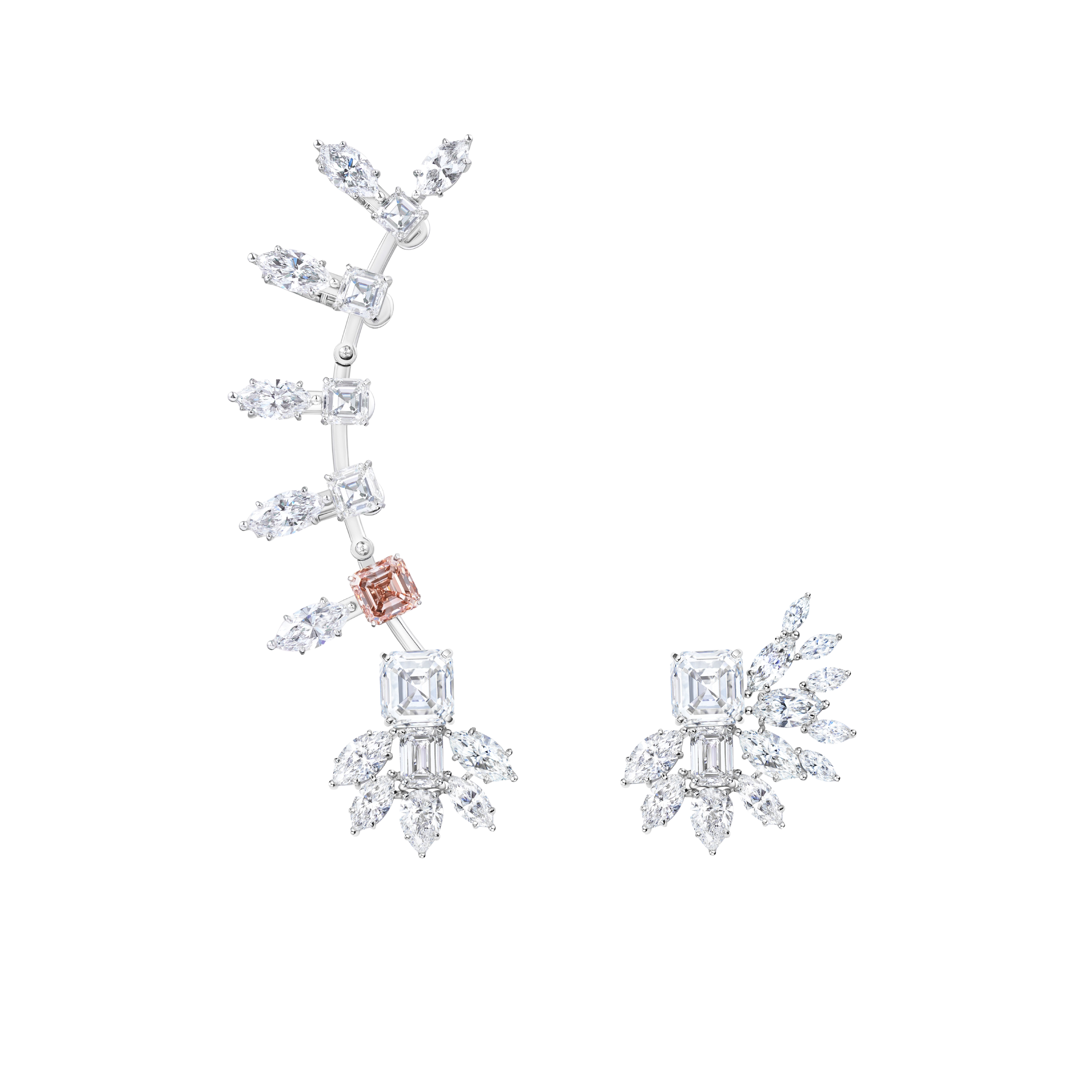 "PINK DREAM" PINK DIAMOND EAR CUFF / 16.23CTW
18k White Gold
