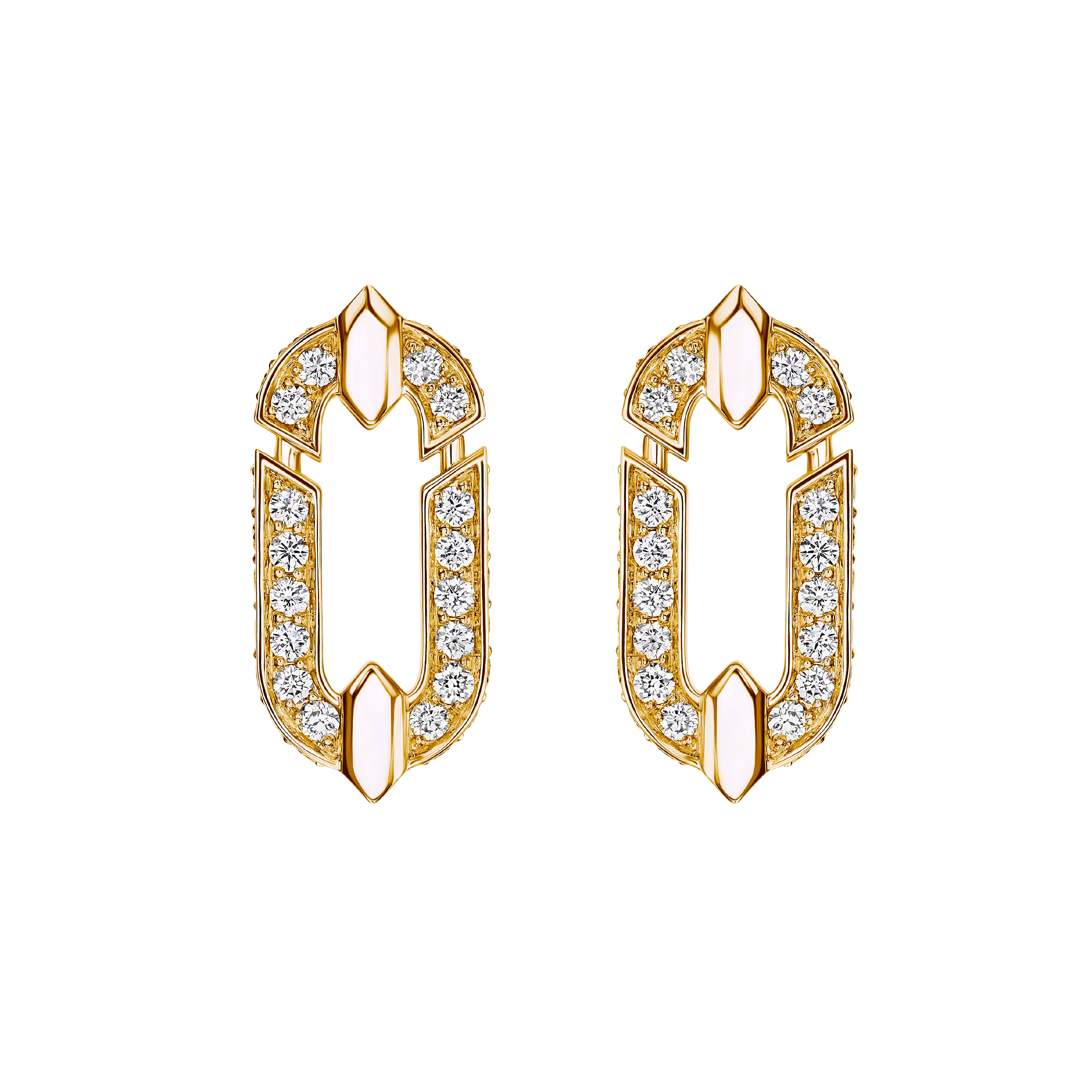 "ARMOR" DIAMOND EARRINGS LA PETITE
 18K Yellow Gold / 0.663 CTW