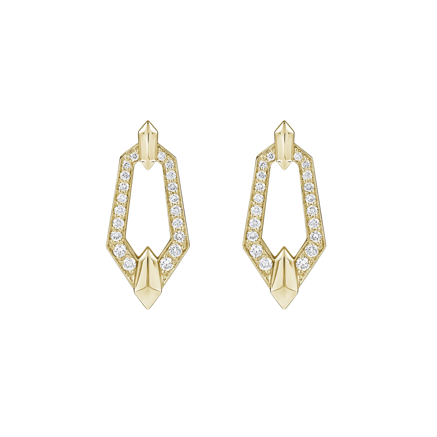 "ROCKET" DIAMOND EARRINGS LA PETITE TIE
 18K Yellow Gold / 0.615 CTW