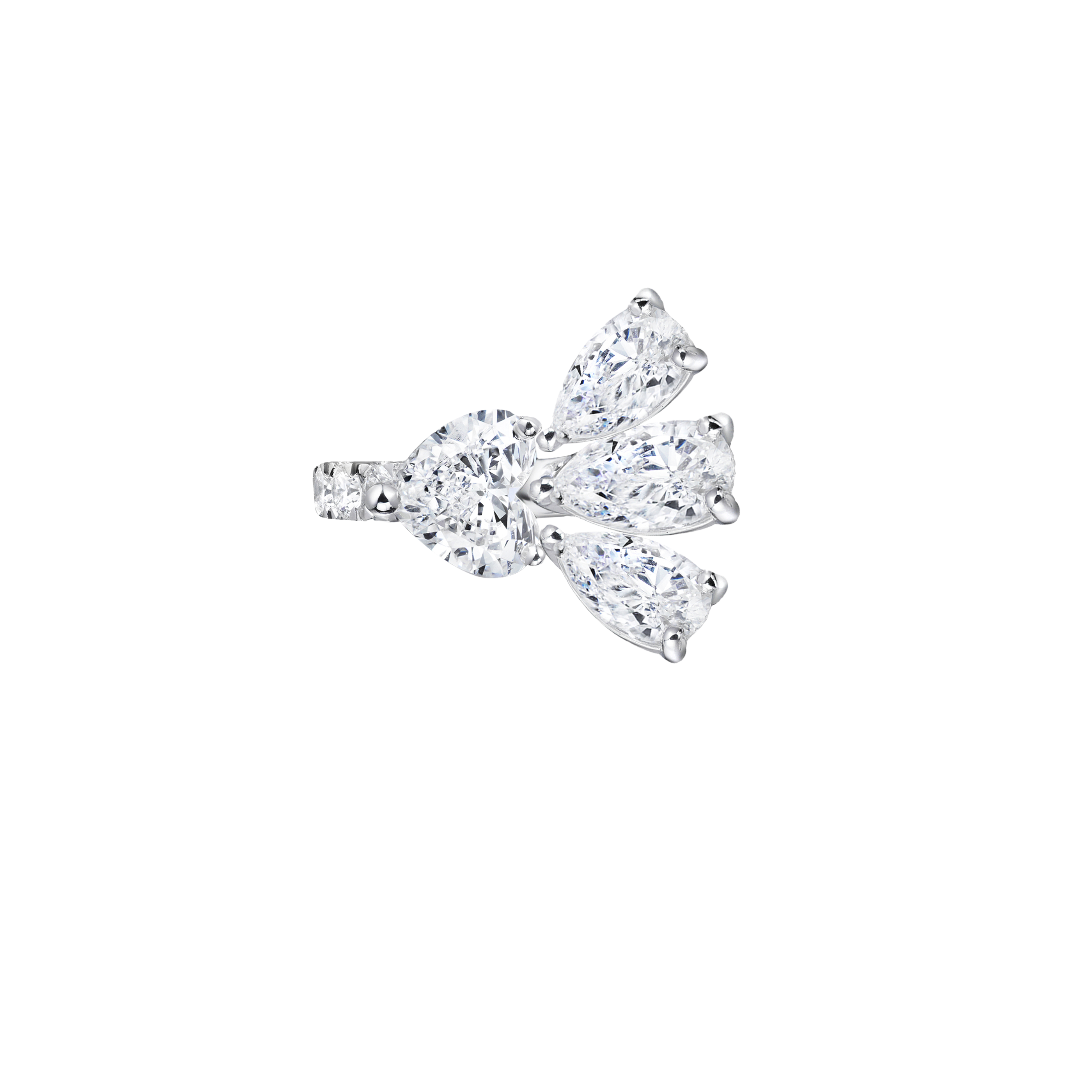 "WHITE COMET" WHITE DIAMOND EAR CUFF / 1.425CTW
18k White Gold
