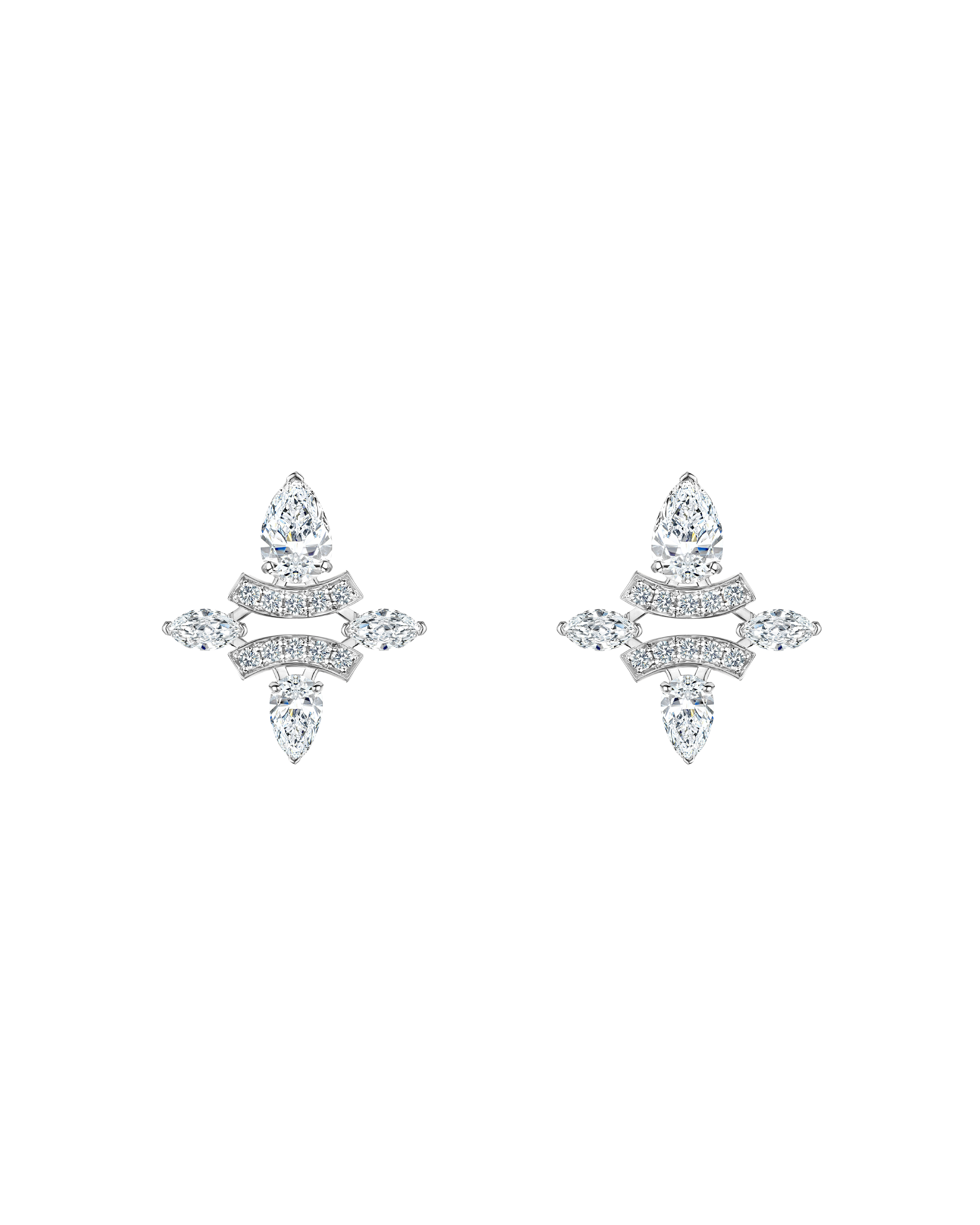 "PROTOSTAR-1" DIAMOND EARRINGS / 1.607 CTW 
18k White Gold
