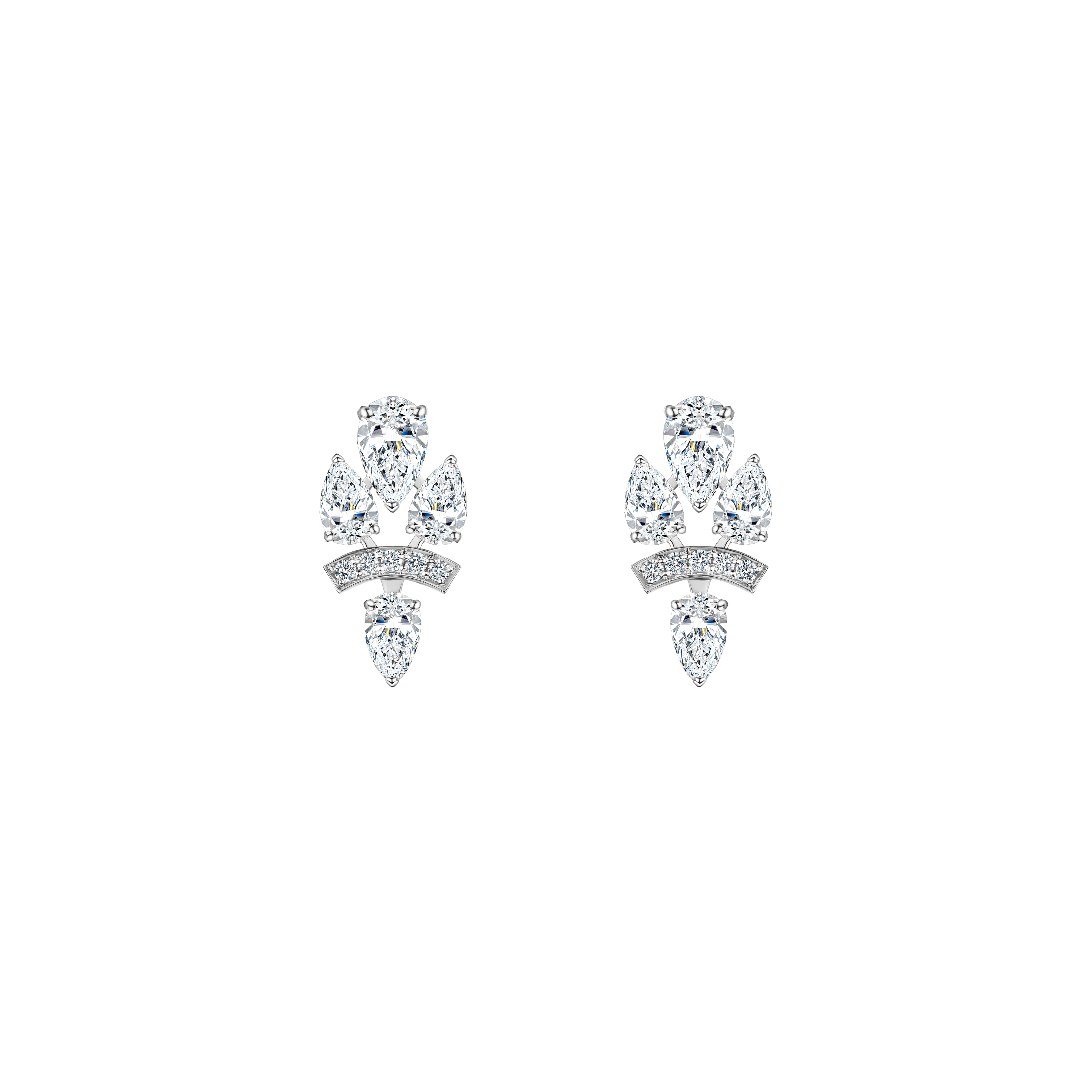 "POTOSTAR-2" DIAMOND EARRINGS / 1.839 CTW
18k White Gold
