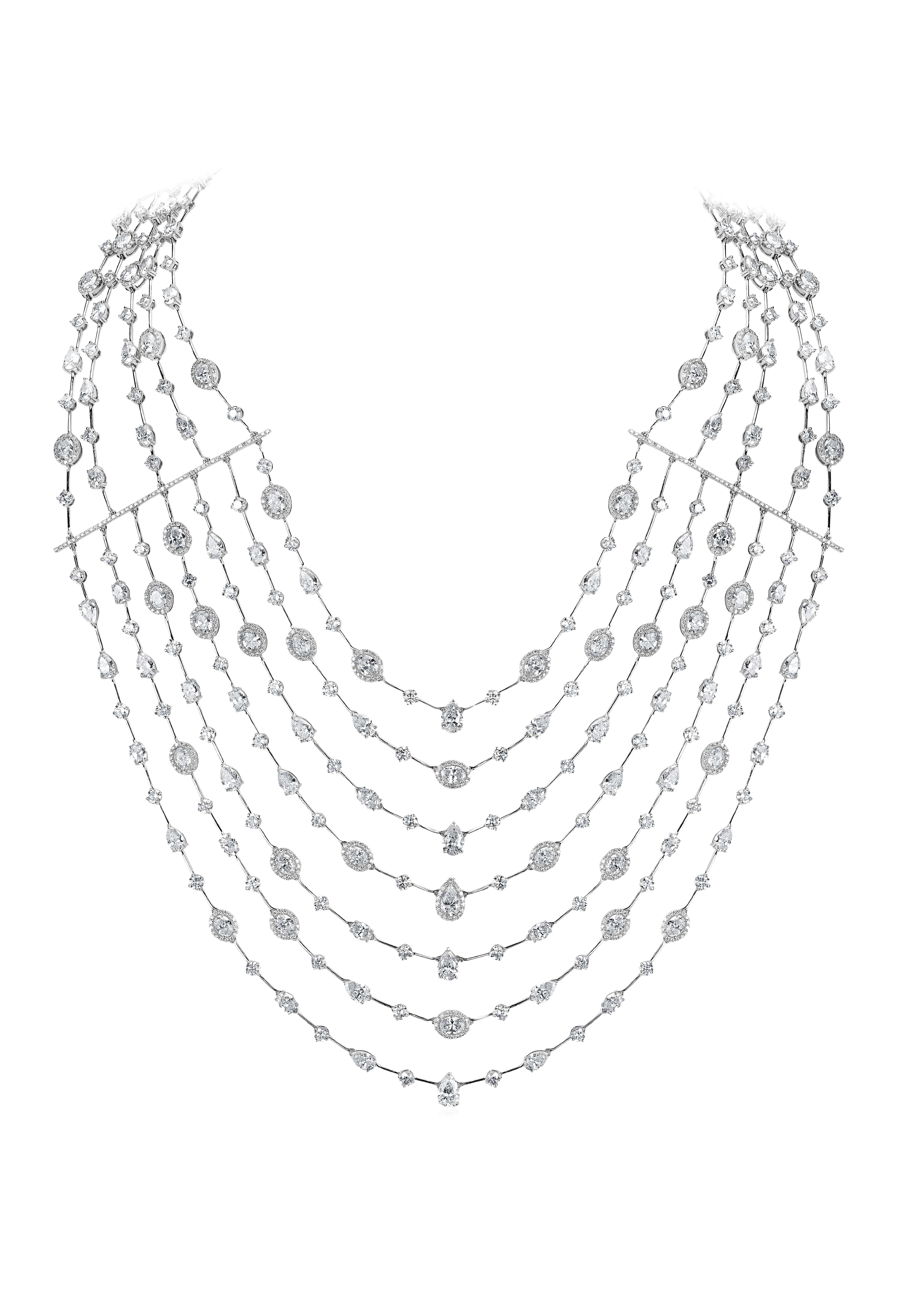 "MILKY WAY"  DIAMOND NECKLACE / 52.538 CTW
18K White Gold