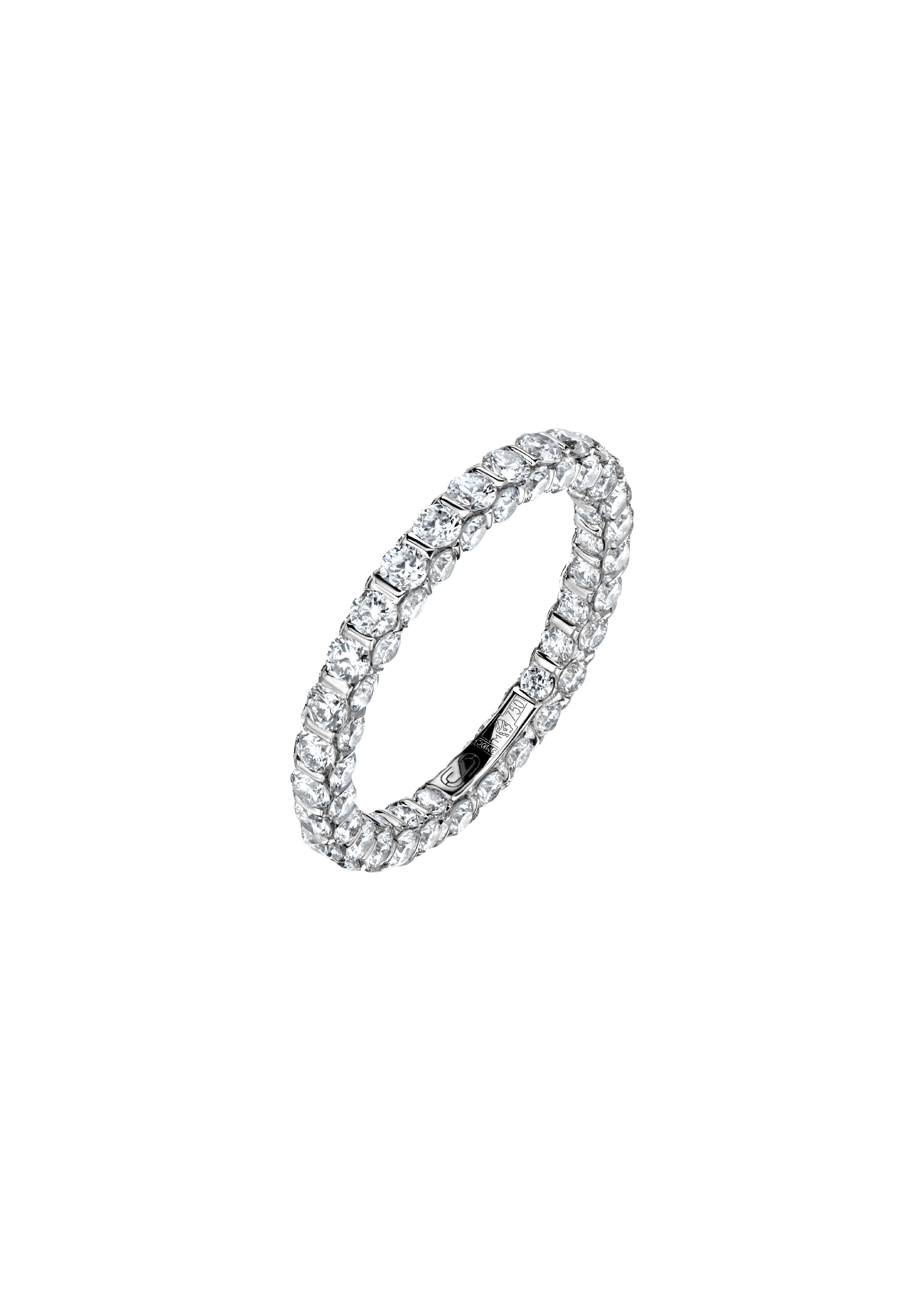 DIAMOND 3D ETERNITY BAND 109              
 2.135 CTW 18k White Gold