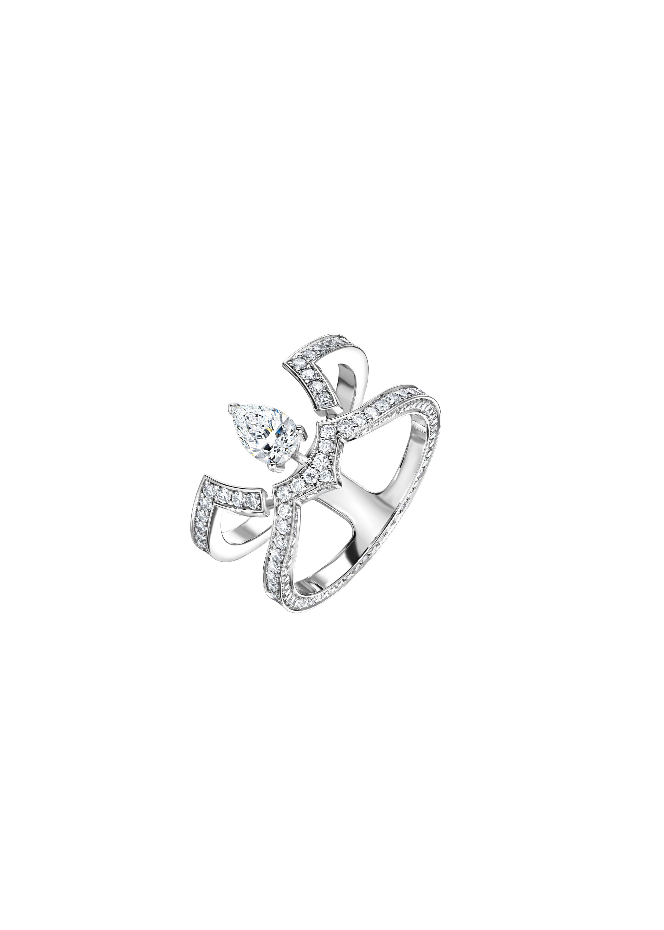 "STARWAY-2" DIAMOND DOUBLE BAND RING / 1.33 CTW 
18K White Gold