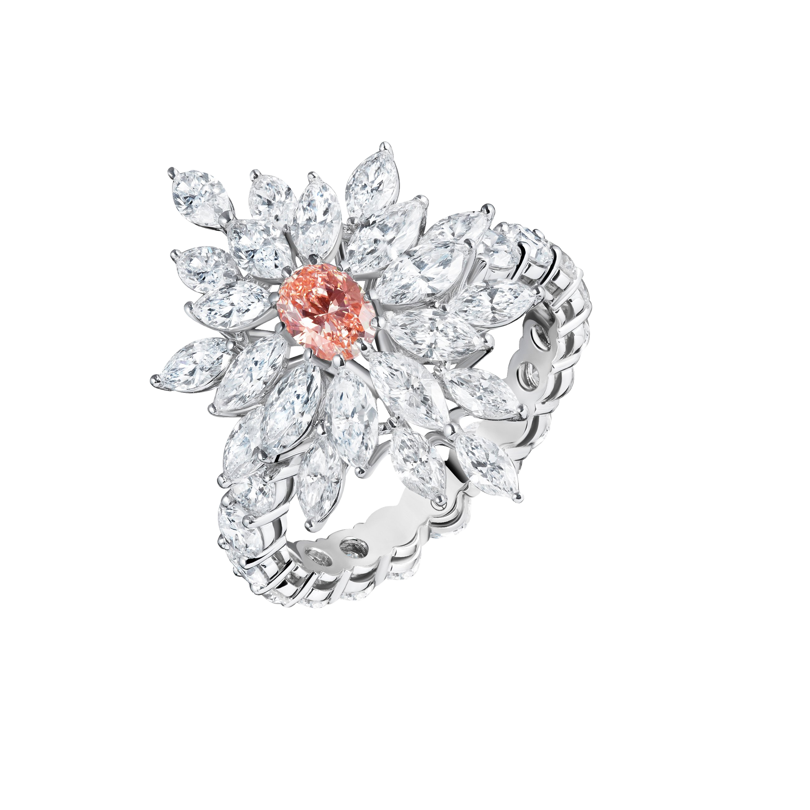 "FIRE ROSE" PINK DIAMOND RING / 3.403 CTW
18K White Gold
