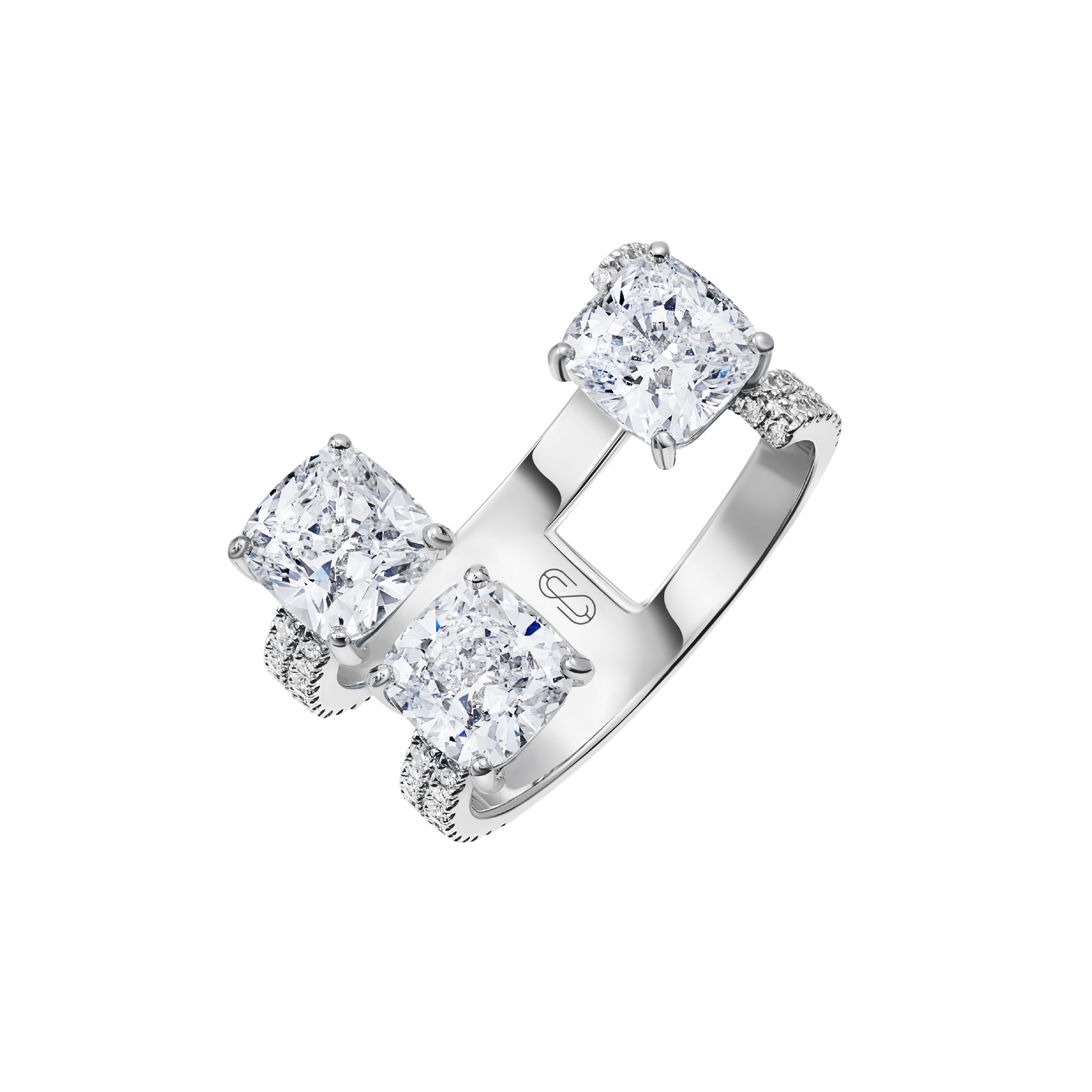 "THE ORBITS OF LIFE-2" DIAMOND HUG RING / 3.728 CTW
18K White Gold
