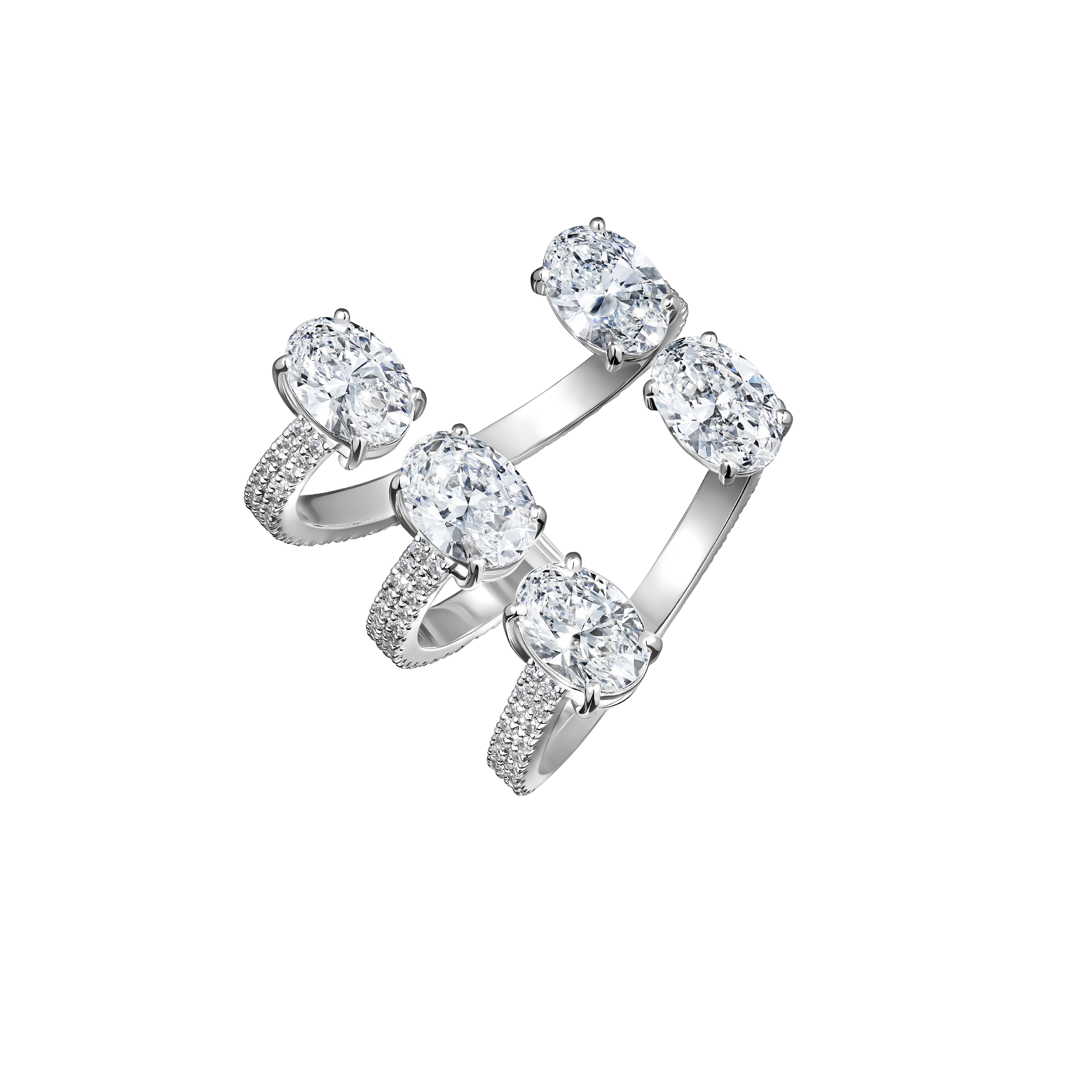 "THE ORBITS OF LIFE-1" DIAMOND HUG RING / 2.543 CTW
18K White Gold
