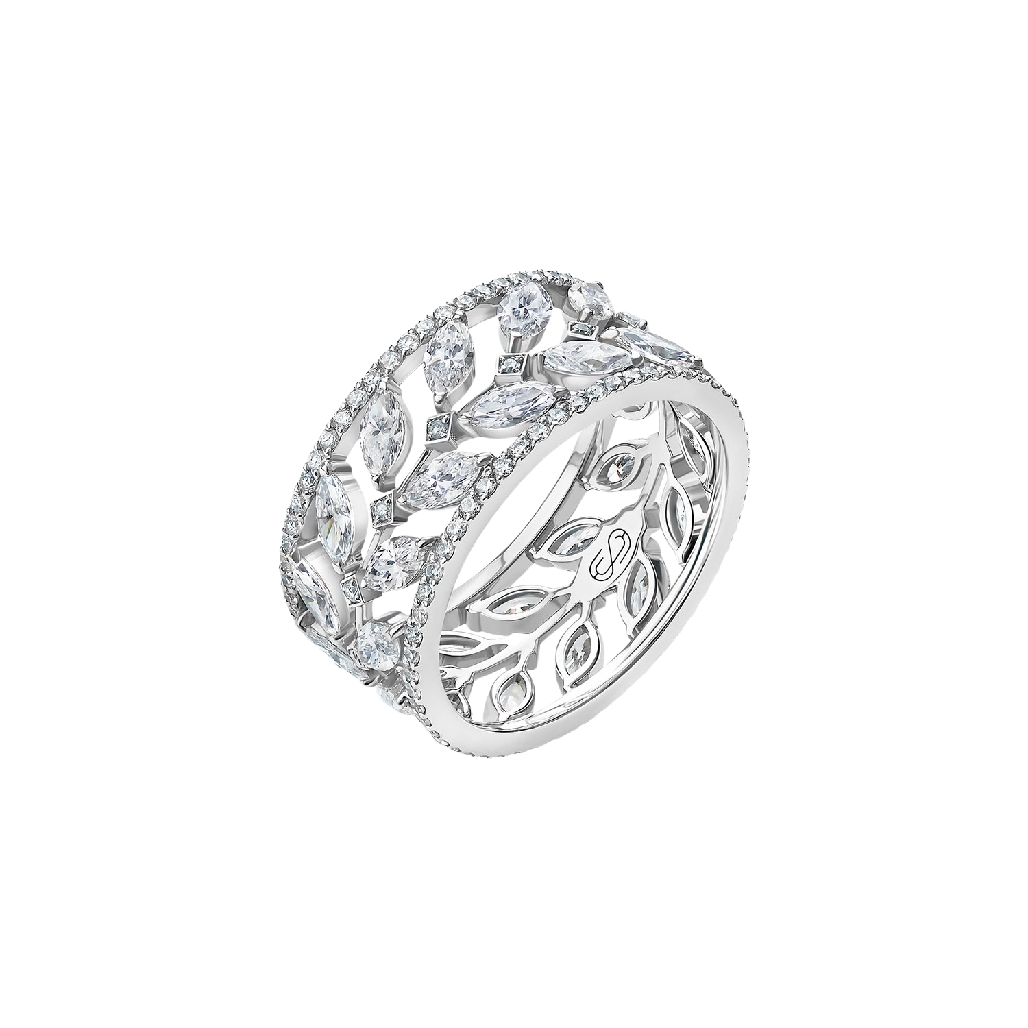 "THE EAR OF WEAT" DIAMOND RING / 3.01 CTW
18K White Gold

