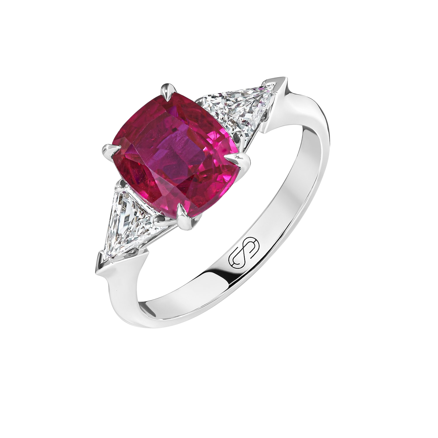 "COSMIC ROSE" RUBY RING   
18k White Gold