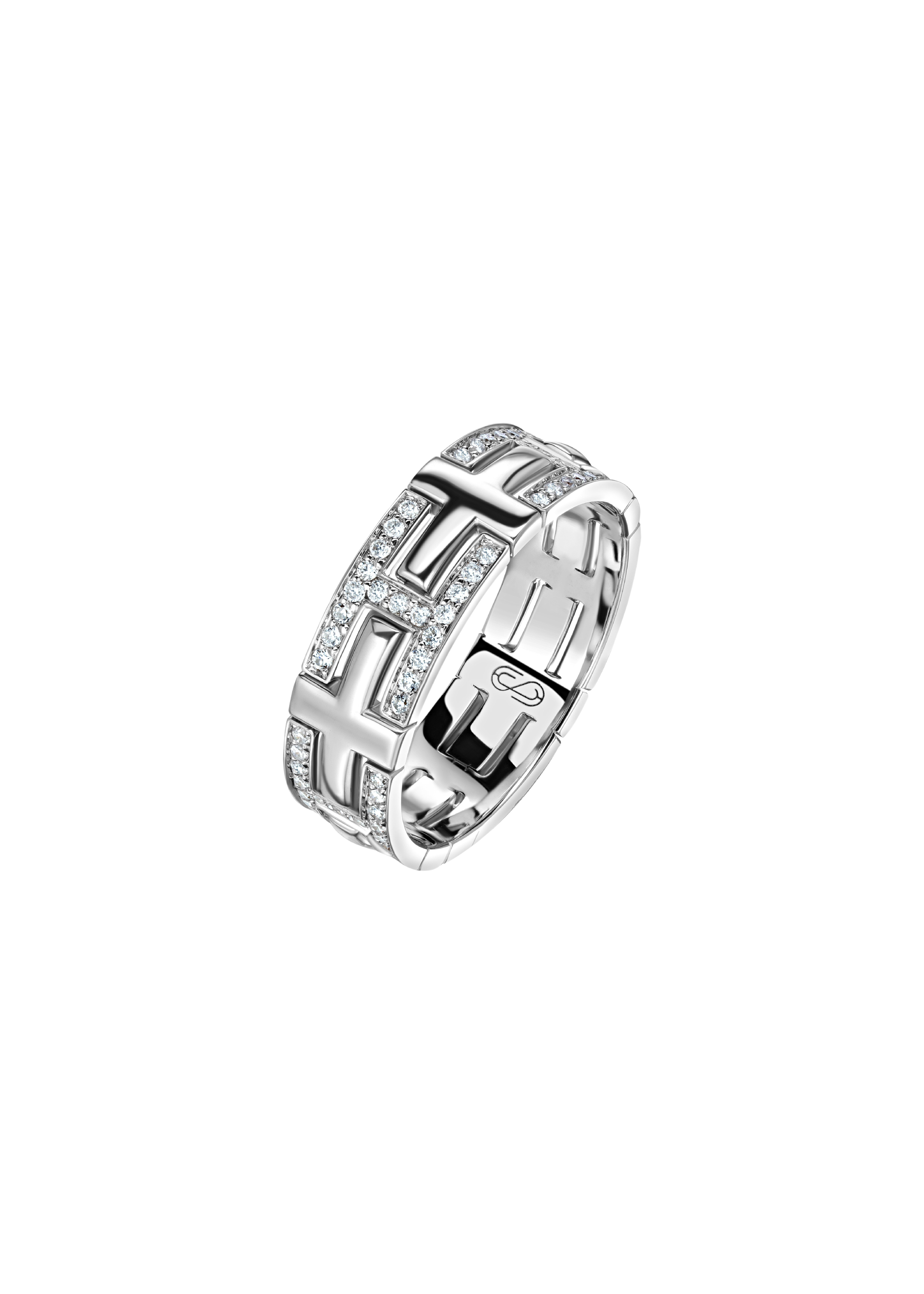 "TTAURI" DIAMOND ETERNITY BAND 95  
18k White Gold / 0.368 CTW