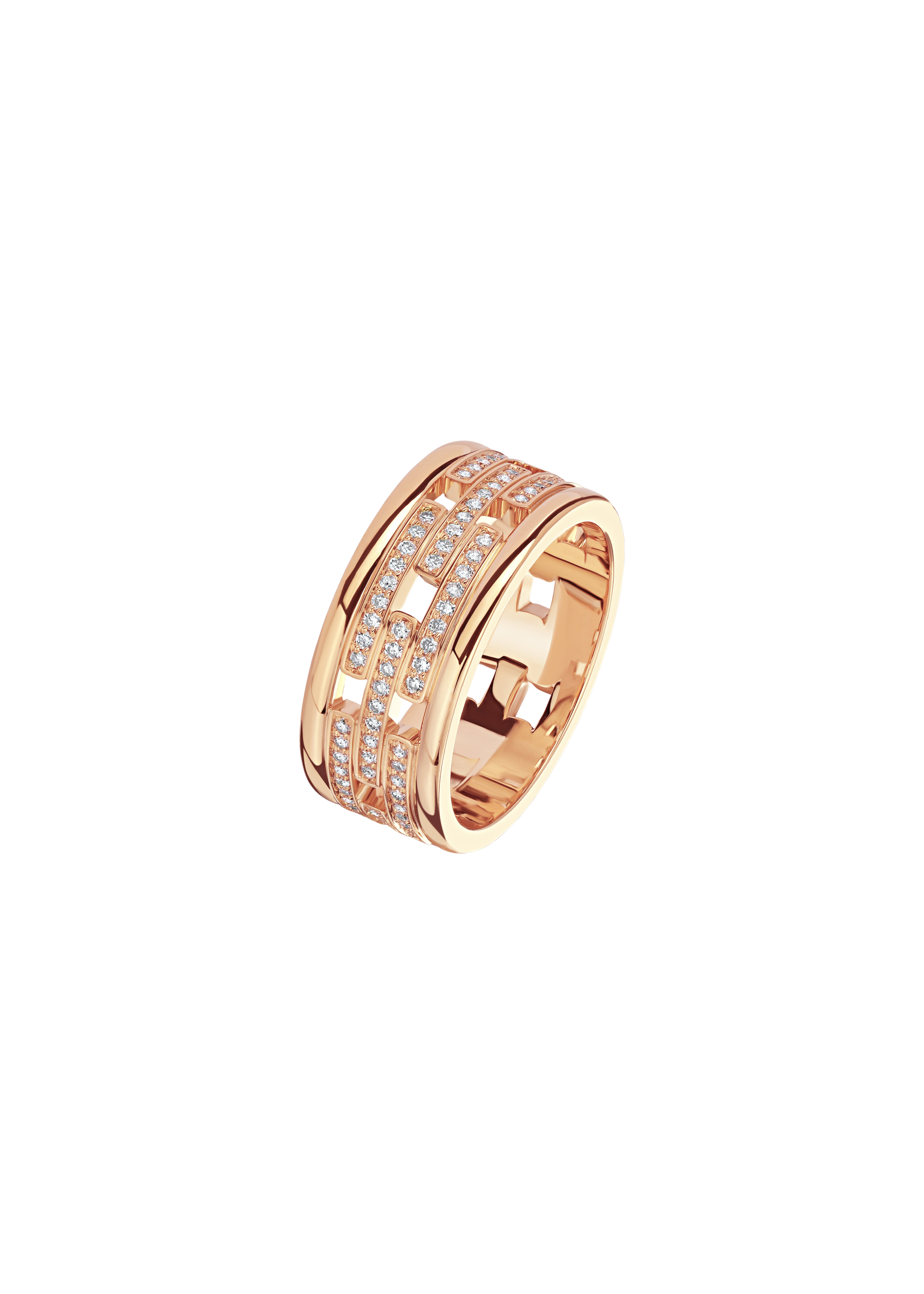 "TTAURI" DIAMOND TRIPLE ETERNITY BAND 135  
18k Rose Gold / 0.592 CTW