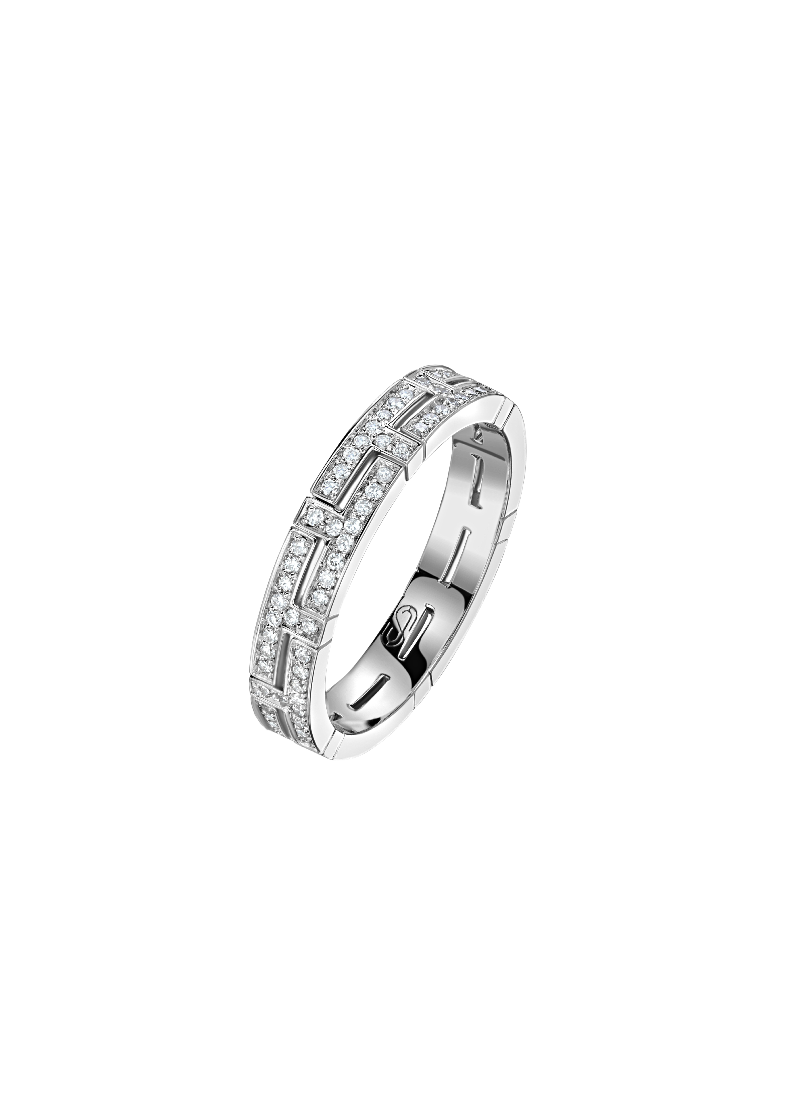 "TTAURI" DIAMOND ETERNITY BAND 120 
0.385 CTW 18k White Gold