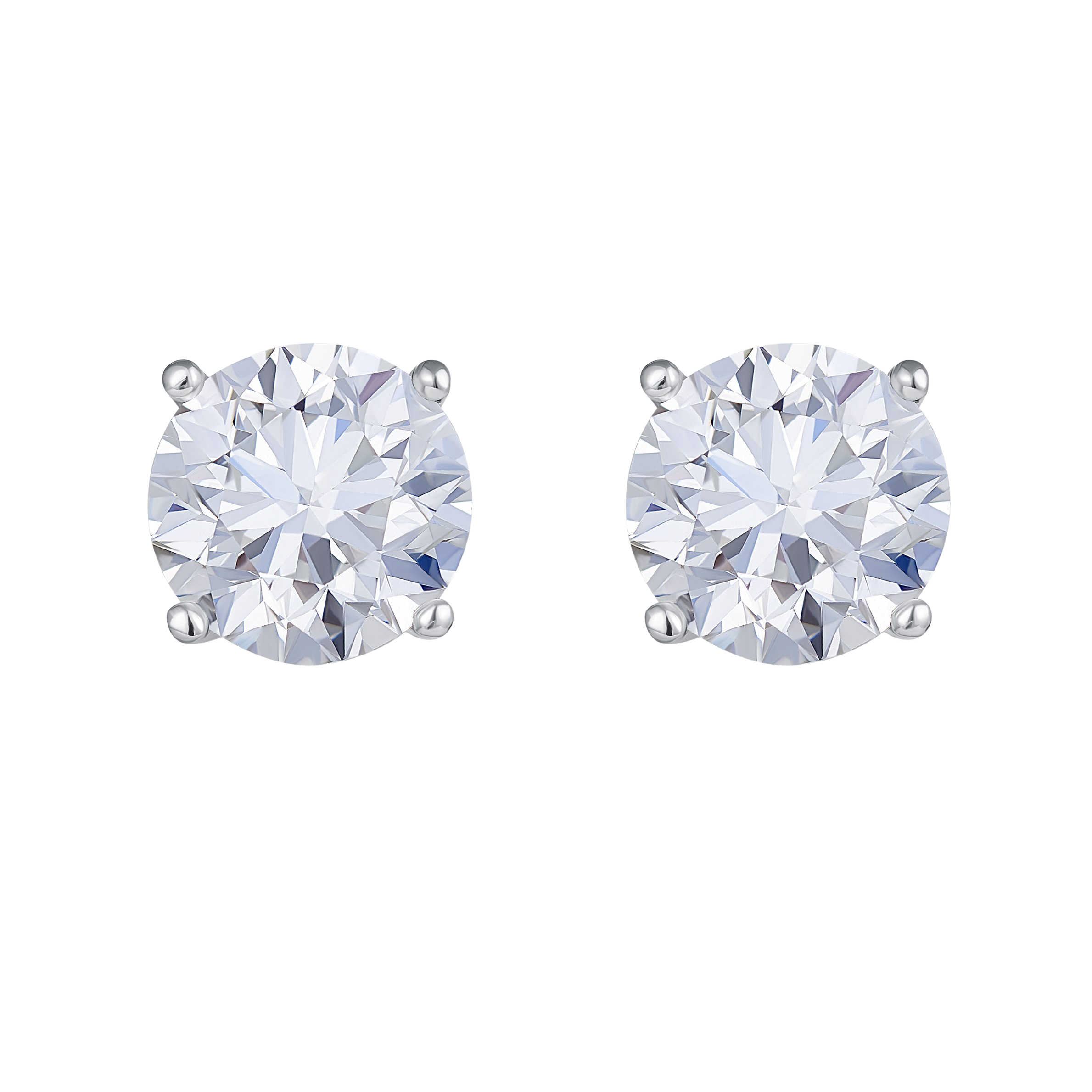 ROUND BRILLIANT STUDS
18K White Gold / 2.70 CTW